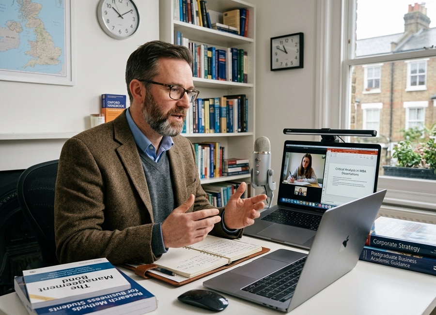 Online MBA tutor UK providing postgraduate business academic guidance