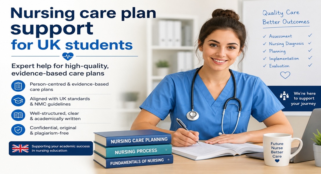 Nursing care plan support for UK students