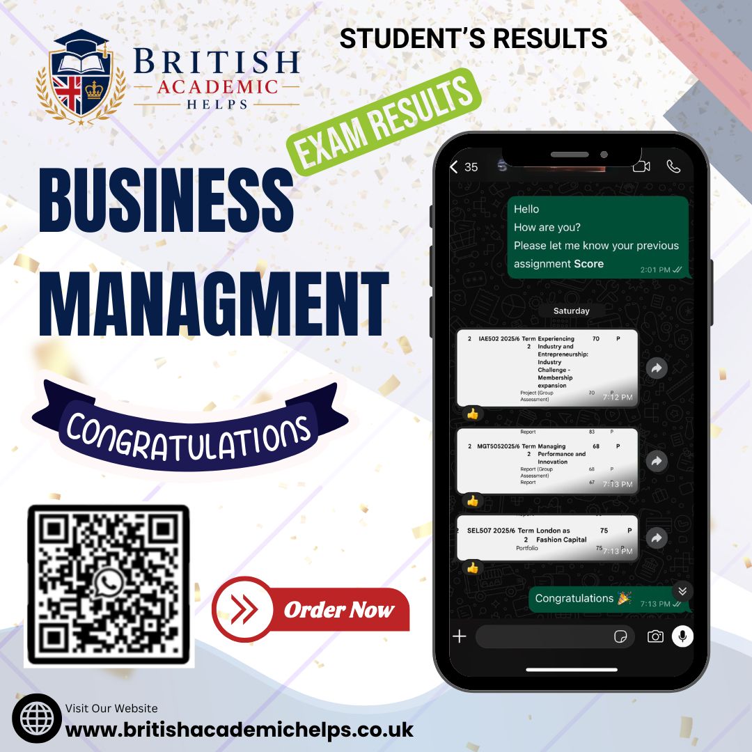 Business management student module result examples