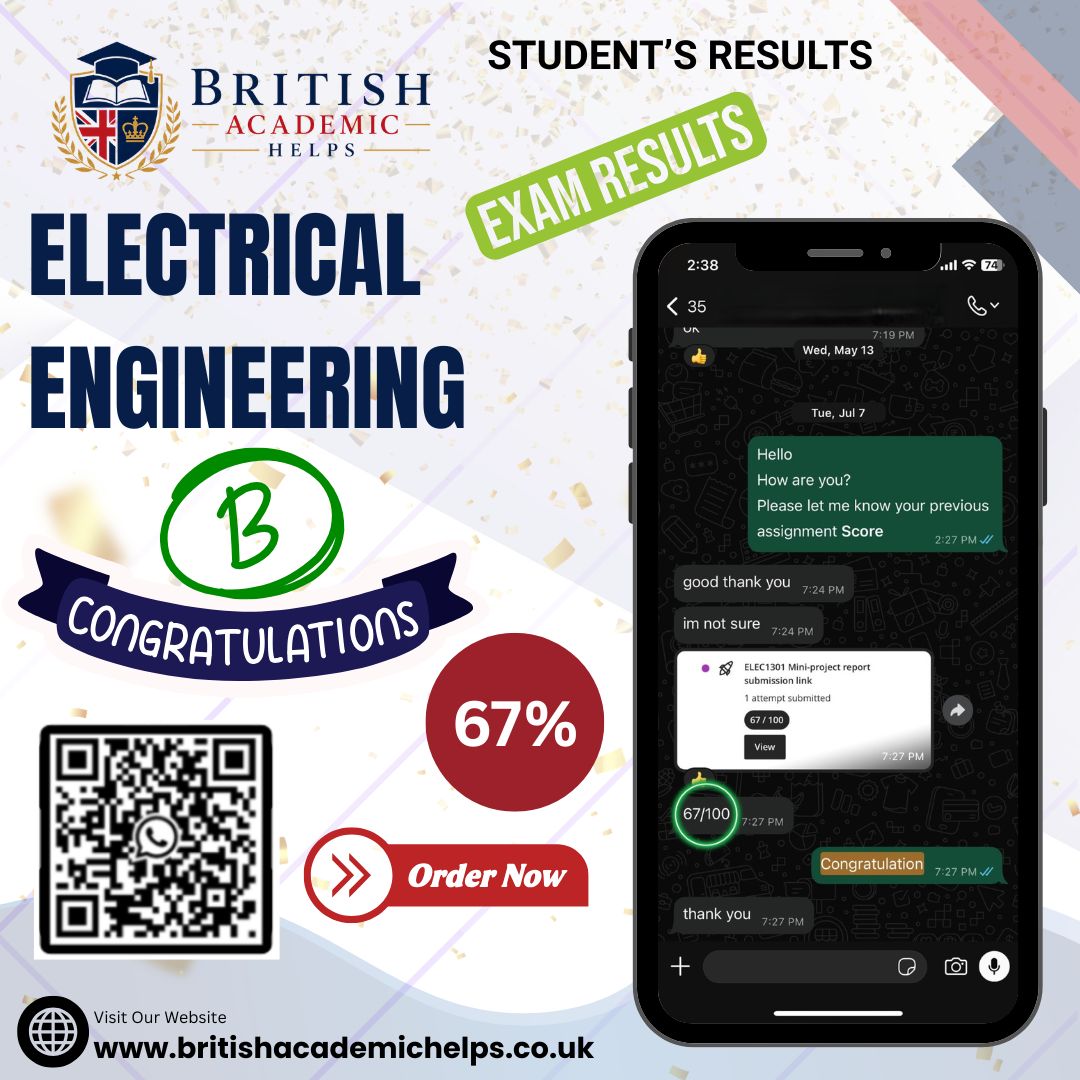 Electrical engineering student result showing 67 percent
